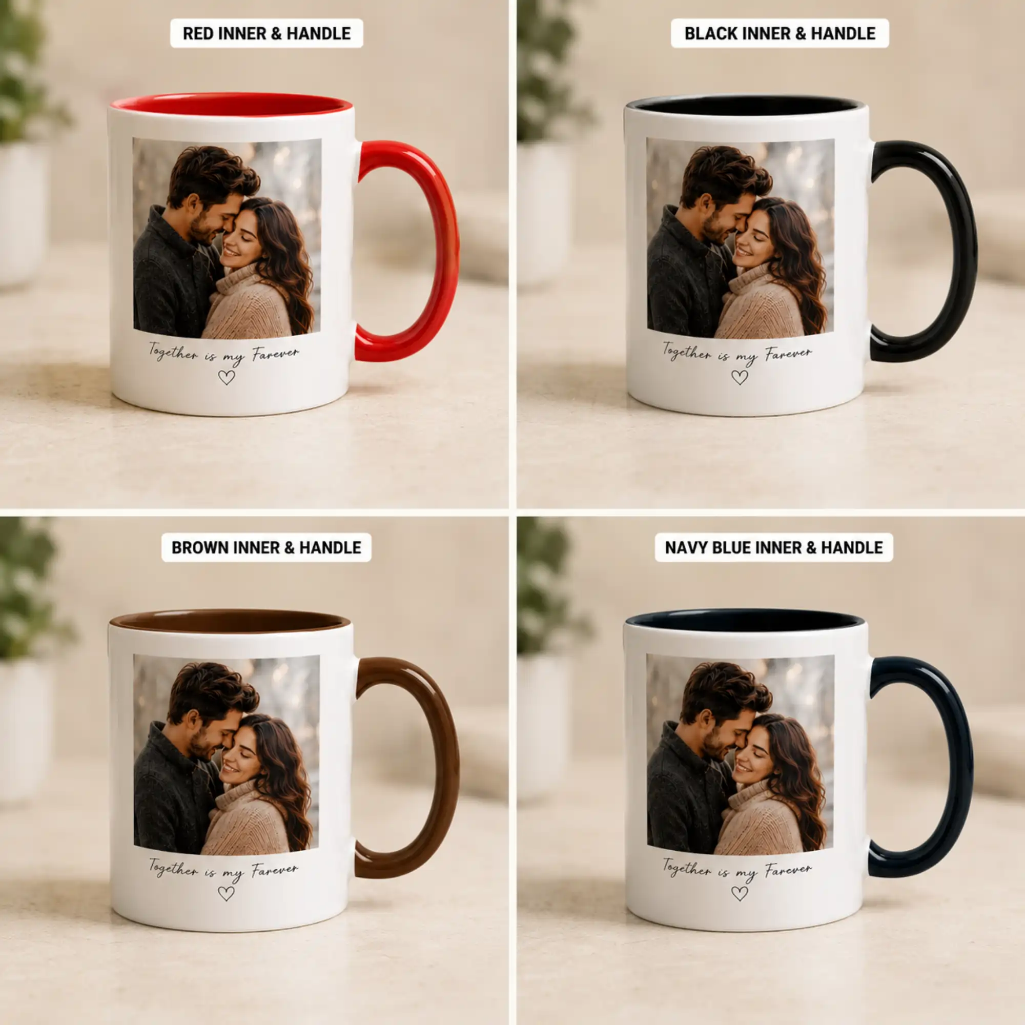 Color handle mug gift